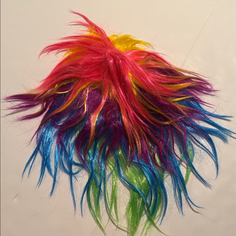 Colorful Candy-Striped Rainbow Wig